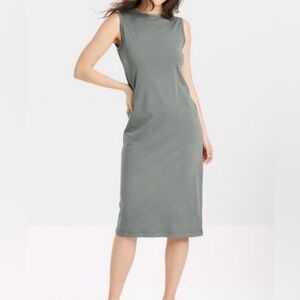 Universal Thread Gray Sleeveless Knit Midi Dress Sz M New With Tags
